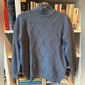 Women’s Smoke Blue Mockneck Sweater